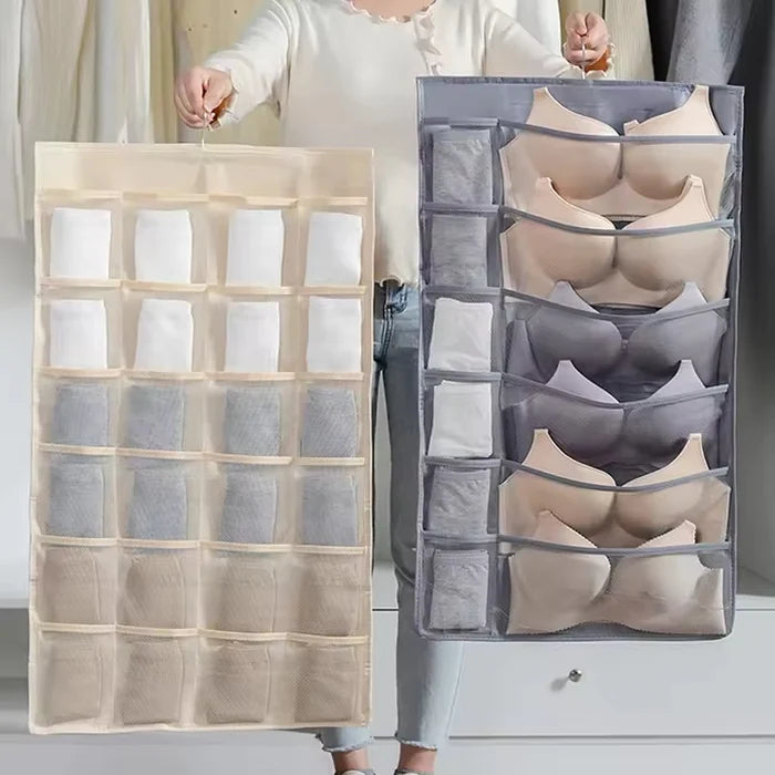 36 Pockets Dual Sided Multifunctional Under Garments Hanging Organizer