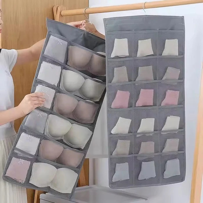 36 Pockets Dual Sided Multifunctional Under Garments Hanging Organizer