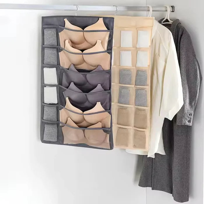 36 Pockets Dual Sided Multifunctional Under Garments Hanging Organizer