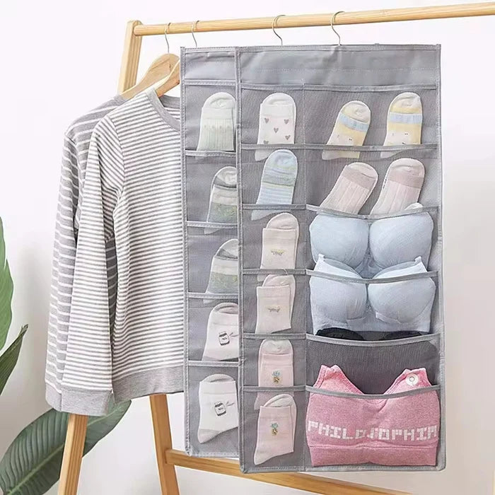 36 Pockets Dual Sided Multifunctional Under Garments Hanging Organizer